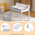 Kindertisch-Set TK32347SD Grau - Massivholz - 40 x 58 x 60 cm