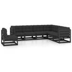 Garten-Lounge-Set (7-teilig) 3009825-2 Anthrazit - Schwarz