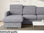 Ecksofa Emerald L-Form Dunkelgrau