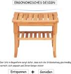 Duschhocker BA7268 Braun - Bambus - 27 x 45 x 49 cm