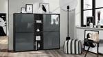 Highboard Cuba V3 Schwarz - Hochglanz Grau