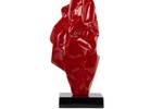 Skulptur Allegorie der Passion Rot - Silber - Kunststein - Kunststoff - 88 x 24 x 24 cm