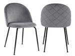 Chaise coque MELBOURNE Gris - Lot de 6