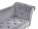 Chaise longue NANTILLY Doré - Gris - Gris lumineux