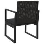 Garten-Lounge-Set (3-teilig) 319198 Schwarz - Metall - Polyrattan - 51 x 73 x 57 cm