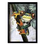 3D-Collage-Bild Frosch mit Zylinder 2 Papier - 50 x 70 x 3 cm