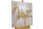 Acrylbild handgemalt Goldene Flügel Gold - Grau - Massivholz - Textil - 80 x 80 x 4 cm
