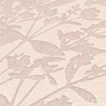 Florale Vliestapete 3D Beige Beige - Cremeweiß