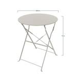 Set bistrot pliant acier 2 places taupe Taupe