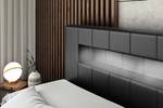 Boxspringbett - ORGOL Hochglanz Schwarz - Breite: 160 cm - H4