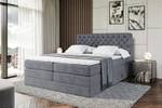 Boxspringbett BOXI8 KING Steingrau - Breite: 160 cm