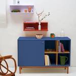 COLOR LIVING Small Sideboard Blau - Blaubeerblau - Eiche Dekor