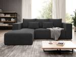 Ecksofa Stripes Grau - Ecke davorstehend links