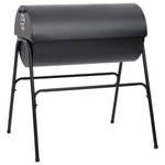 BBQ-Holzkohlegrill Schwarz - Metall - 73 x 90 x 80 cm