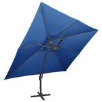 Parasol en porte-à-faux 3007472 Bleu - Textile - 300 x 274 x 400 cm