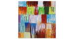 Acrylbild handgemalt Rainbow Vibes Massivholz - Textil - 60 x 60 x 4 cm