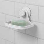 Porte savon à ventouse Flex Blanc - Matière plastique - 10 x 8 x 13 cm