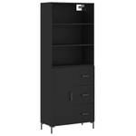 Highboard DE4982 Schwarz - Holzwerkstoff - 34 x 180 x 70 cm