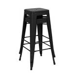 Tabouret de bar Indus (Lot de 2) Noir