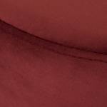 Pouf rond tissu velours bordeaux Rouge - Textile - 54 x 35 x 54 cm