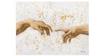 Acrylbild handgemalt Ein Ebenbild Gottes Beige - Massivholz - Textil - 100 x 70 x 4 cm