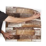 Panneaux muraux effet optique bois Marron