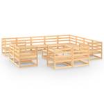 Garten-Lounge-Set (13-teilig) 3009713-1 Braun - Massivholz - Holzart/Dekor - 70 x 30 x 70 cm