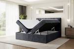 Boxspringbett MIAMI Steingrau - Breite: 160 cm - H4