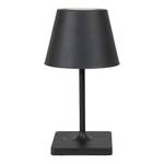 Lampe de table Dean Noir - Matière plastique - En partie en bois massif - 13 x 28 x 13 cm