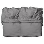 Set de draps-housses 2 pièces Gris - Fibres naturelles - 60 x 15 x 115 cm