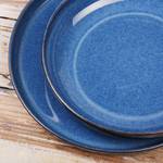 Assiette creuse Uno Bleu Cobalt  (lot de Bleu - Céramique - 22 x 1 x 22 cm