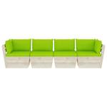 Canapé palette (lot de 4) 3016490-3 Vert - Vert clair