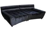 KAWOLA Big Sofa NERLA Velvet KAWOLA Big Sofa NERLA Stoff Velvet Schwarz - Schwarz