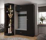 Garderobe Inova 2 Z19 Schwarz - Gold - Grau - Gold