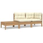 Garten-Lounge-Set (3-teilig) 3012138-3 Pinie Honig Dekor