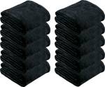 Fleece Wohndecke 10er-Pack 204848 Schwarz - 130 x 180 cm