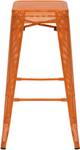 Tabouret de bar Fletcher Lot de 4 Orange