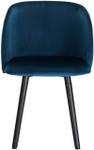 Esszimmerstuhl Barroso Blau - Massivholz - Textil - 55 x 84 x 55 cm