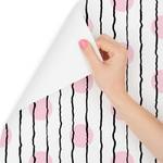 Tapete Punkte Kreise Linien Abstraktion Schwarz - Pink - Weiß - Papier - Textil - 53 x 1000 x 1000 cm