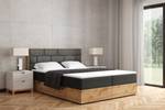 Boxspringbett LOLLY7 Schwarz - Breite: 189 cm - H3