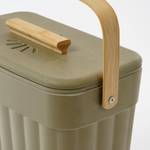 Poubelle 7 litres Manja Vert - Bambou - Porcelaine - Bois massif - 16 x 29 x 29 cm