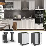 Meuble bas de cuisine Fame-Line 36050 Anthracite - Blanc neige