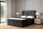 Boxspringbett ROMI Esche Schwarz Dekor - Breite: 120 cm - H3