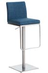 Barhocker Panama E Stoff Blau - Silber