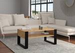 Table basse NUKA 110x60x48 Beige - Noir