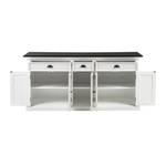 Buffet Halifax 7 Noir - En partie en bois massif - 180 x 85 x 50 cm