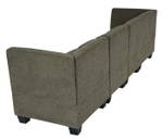 Modular 4-Sitzer Sofa Couch Lyon Braun - Textil - 258 x 76 x 72 cm