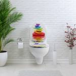 WC Sitz mit Absenkautomatik - Rainbow Blau - Grün - Violett - Rot - Weiß - Holzwerkstoff - 38 x 5 x 44 cm