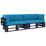 Palettensofa 3016503-3 (2-teilig) Schwarz - Blau