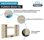 FURNIX Ensemble meubles Alvor  XL LED Imitation chêne de Sonoma